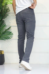 Turbo 'All-Day' Comfort-Flex Slim Fit Jeans In Grey