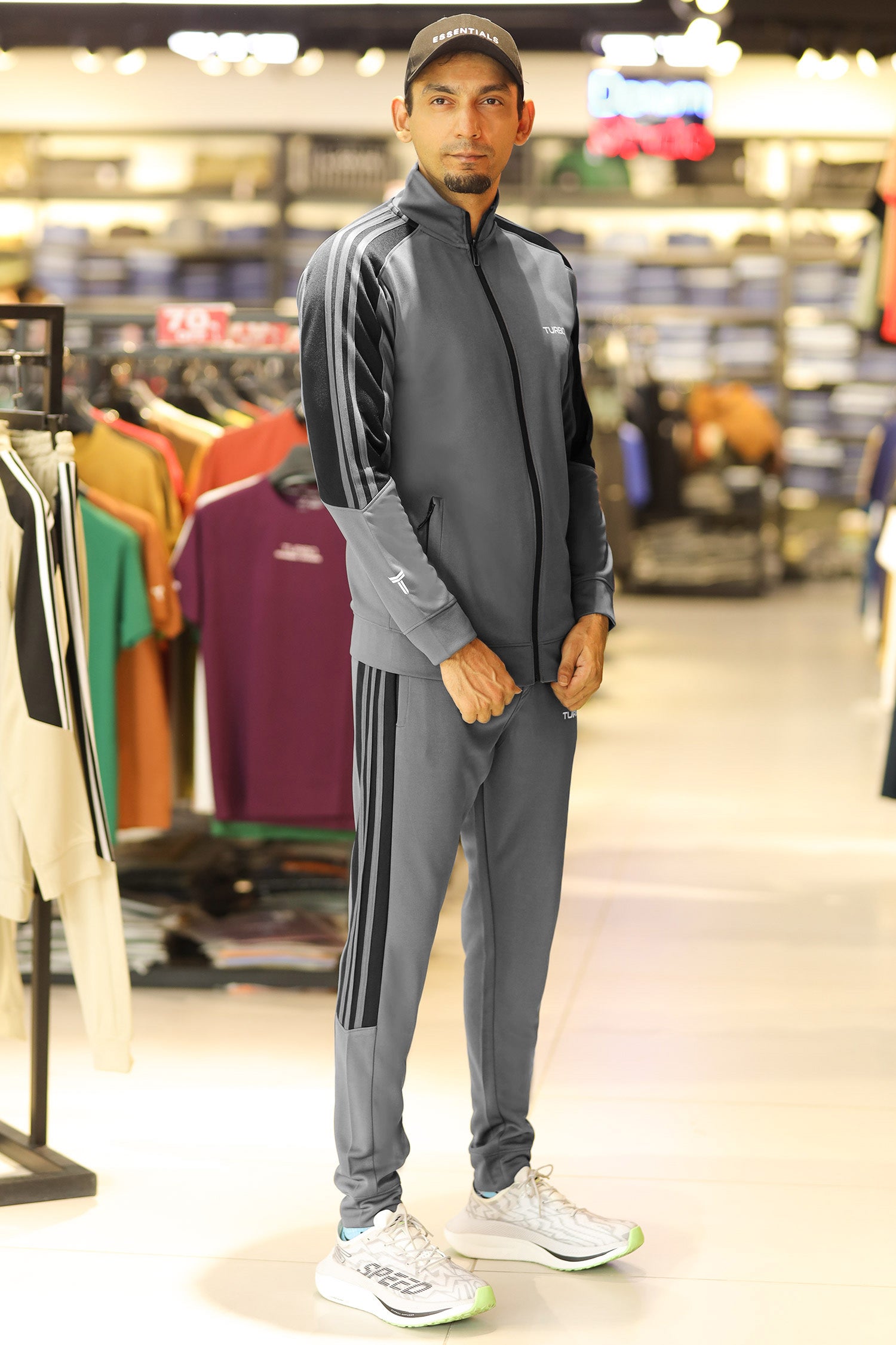 Turbo 3 Stripe Slim-Fit Full Zipper Style Tracksuit
