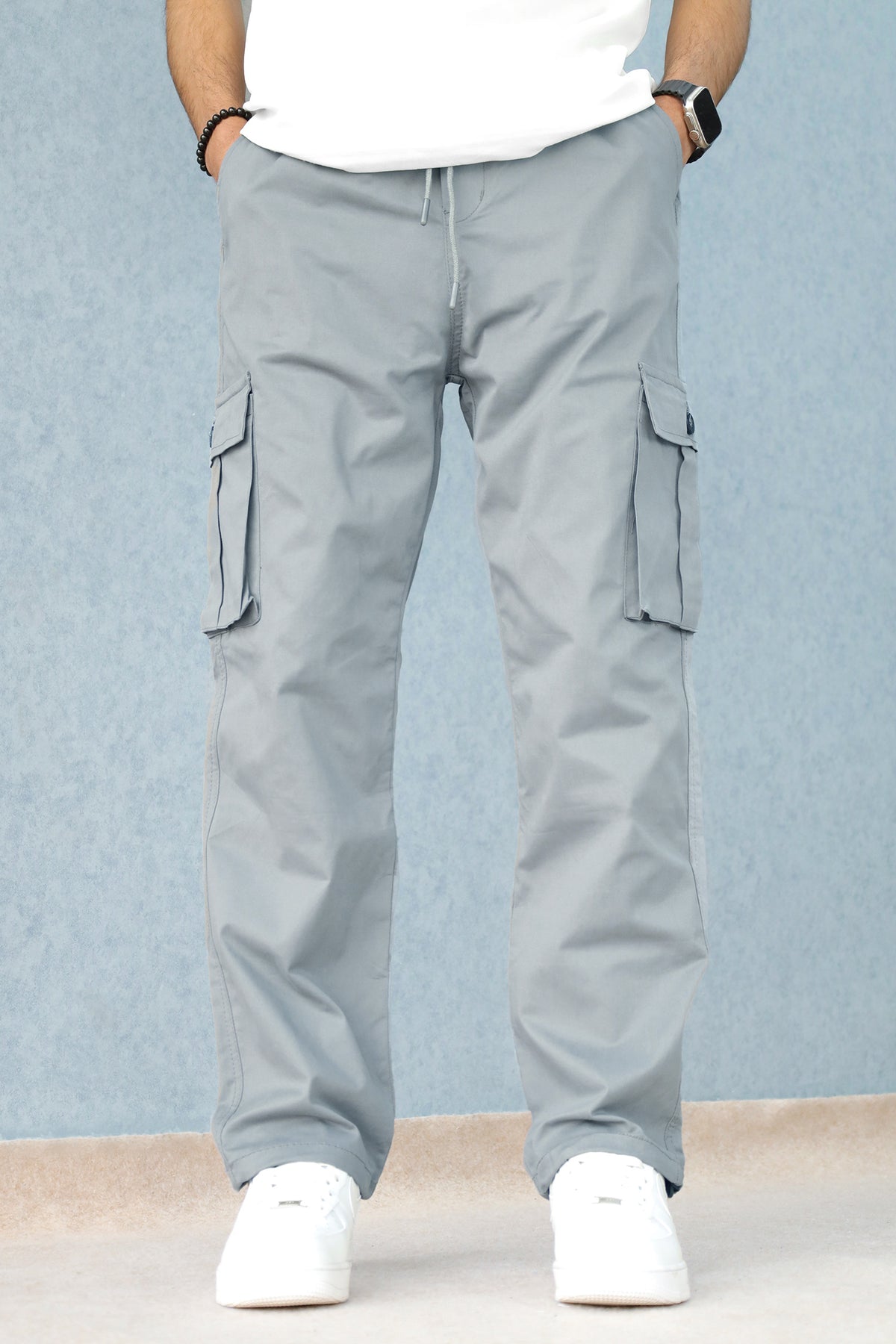 Turbo Loose Bottom Cargo Trouser In Grey