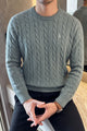 Turbo x Polo Braided Old Money Pattern Imported Men's Sweater