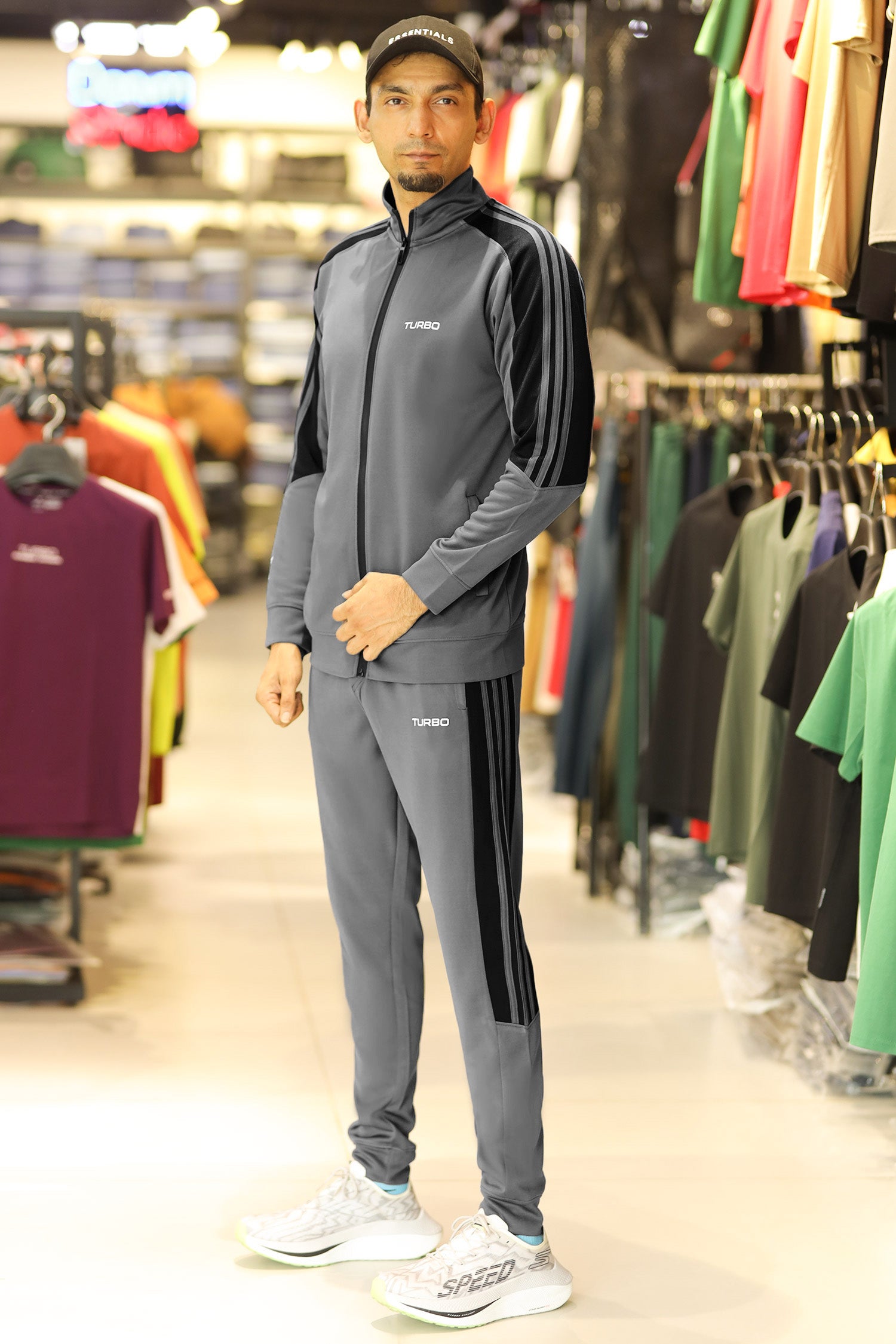 Turbo 3 Stripe Slim-Fit Full Zipper Style Tracksuit