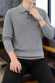 Gnt Cable-Knit Texture Pattern Imported Men's Sweater