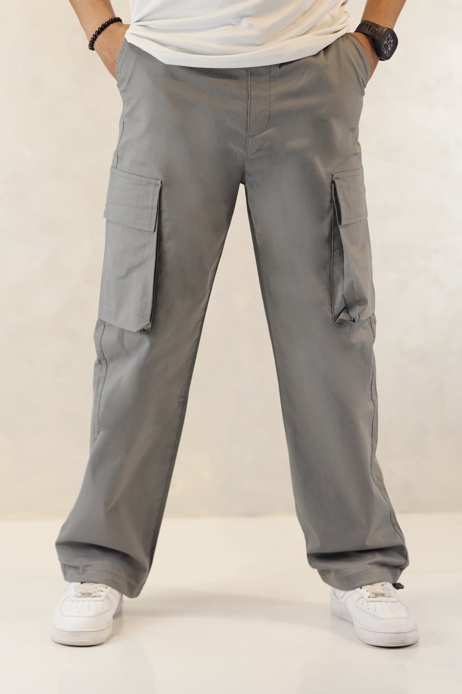 Turbo Relaxed Life Cotton Baggy Fit Trouser In Grey