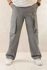 Turbo Relaxed Life Cotton Baggy Fit Trouser In Grey