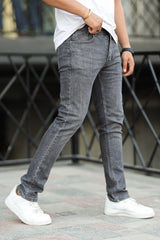 Denim ApexFlex Tailored Slim Fit Jeans In Grey