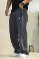 Gym Shrk Wide-Leg With White Piping Loose Bottom Trouser