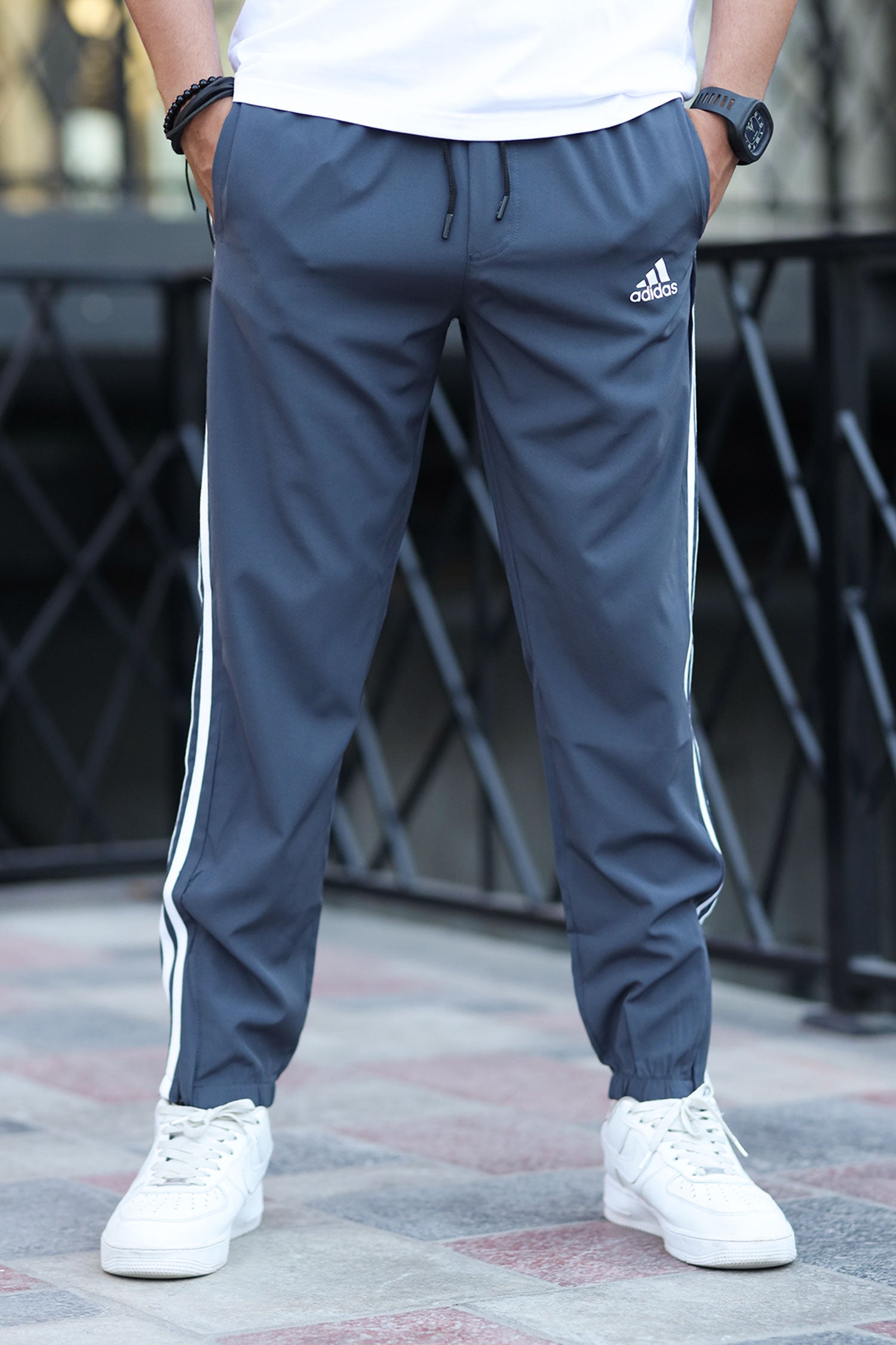 Adds Stripe Zip Bottom Sportswear Trouser