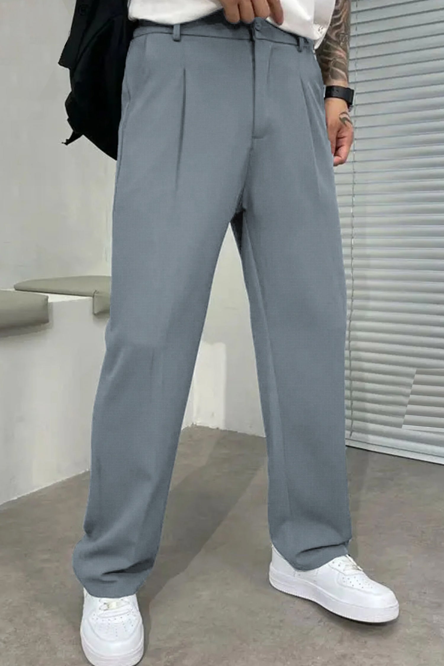 Loose Bottom Men's Stripe line Cotton Pant