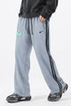 Nke Imperial Side Stripe Loose Bottom Trouser In Dark Grey