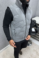 Modern Bubble Quilted Detachable Hood Imported Men's Gilet