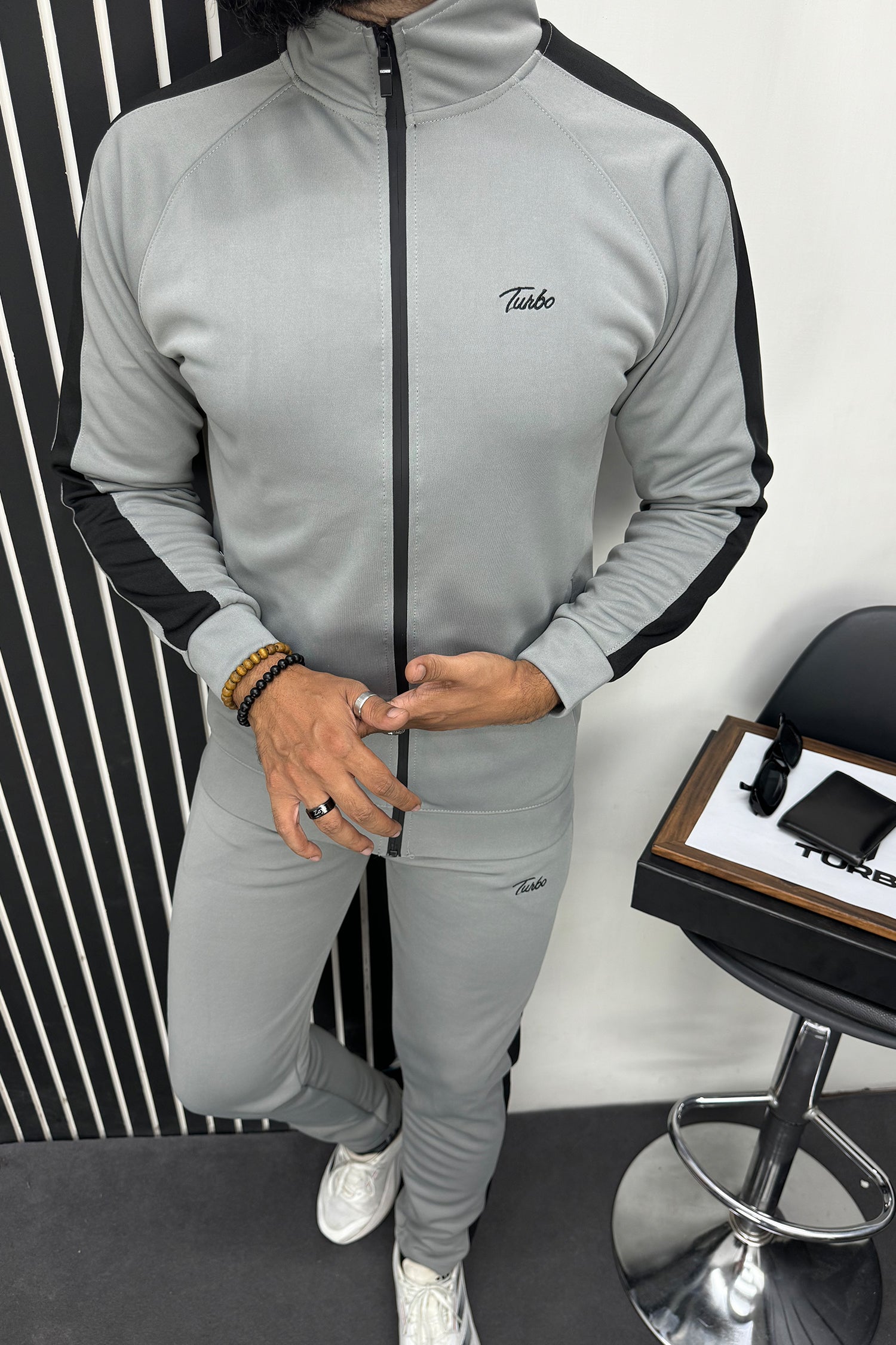 Turbo Panel Line Men Zipper Tracksuit