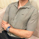 Turbo Snitch Striped Casual Shirt In Grey