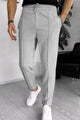 Turbo Fashion Smart Slim Fit Trouser In Grey