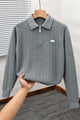 Armni Fine-Knit Collared Zipper Imported Men's Jumper Sweater