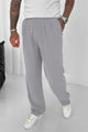 Relaxed Straight Baggy Loose Bottom Trouser In Gray