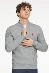 Rph Lren Polo Half Zip Style Imported Men's Sweatshirt In Slate Grey