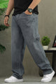 Turbo Casual-Style Denim Baggy Jeans