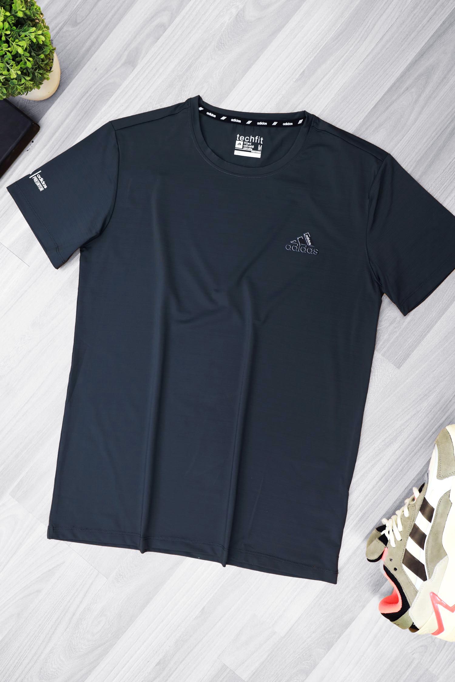 Dry Fit Crew Neck Tee With Adds Aplic Logo