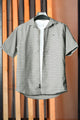 Turbo Snitch Striped Casual Shirt In Grey