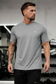Turbo Stretch-Cotton Round Neck Dry-fit Shirt In Grey