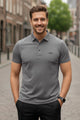 Turbo Luxury Breathable Stitchless Men's Polo Shirt In Dark Grey