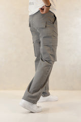 Turbo Relaxed Life Cotton Baggy Fit Trouser In Grey