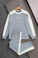Turbo Color-Blocked Panel Men's Co-Ord Set In Grey