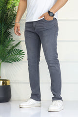 Turbo 'All-Day' Comfort-Flex Slim Fit Jeans In Grey