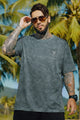 Elite Casualwear Contrast Mens T-shirt In Grey