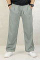 Turbo High Rise Pleated Waffle Pattern Loose Bottom Trouser
