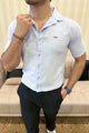 Turbo Artistic Touch Comfort Casual Shirt In Light Blue