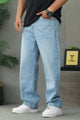 Turbo Classic Mid-Rise Style Denim Jean In Ice Blue