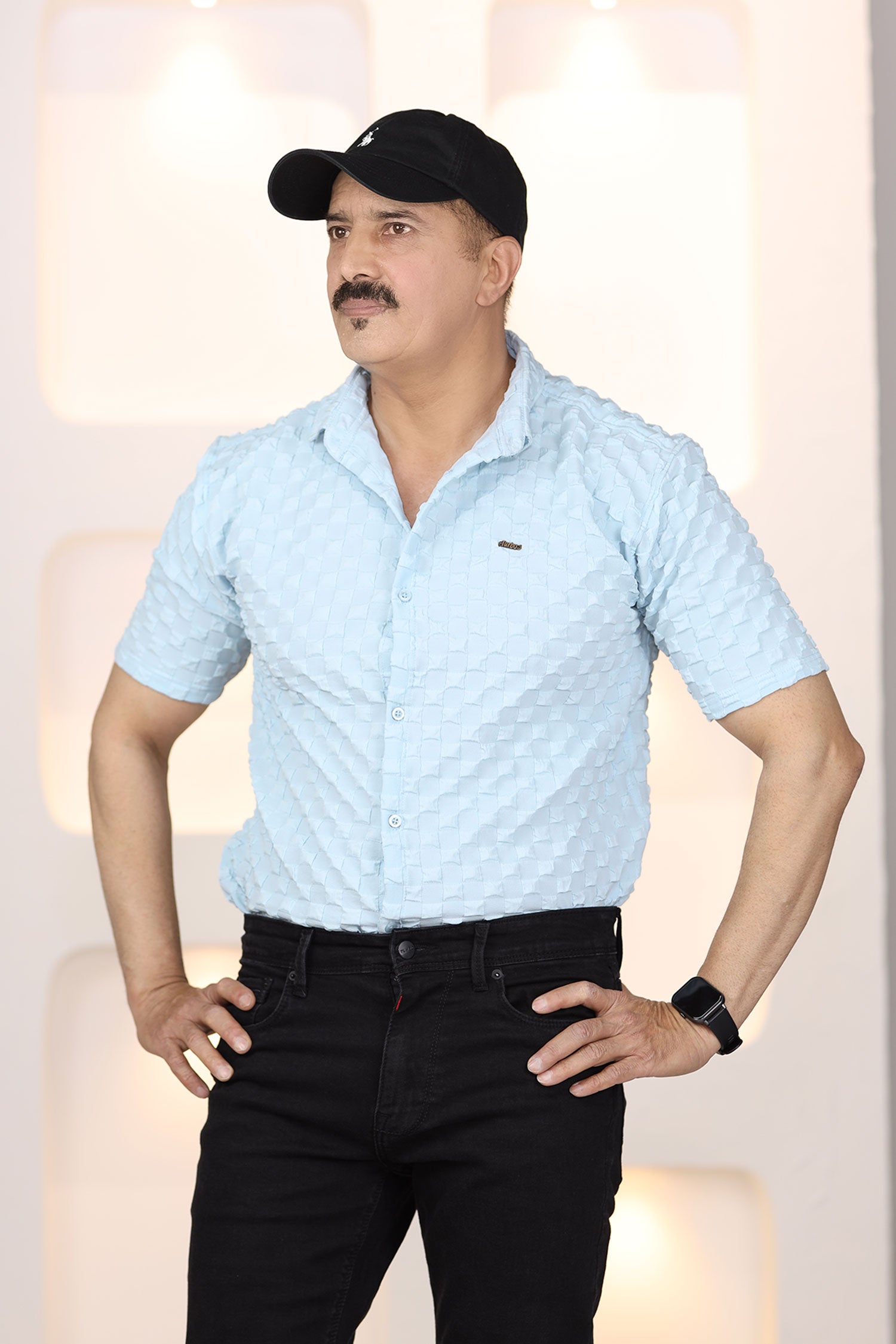 Turbo Puff Structured Pattern Casual Shirt