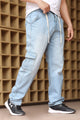 Denim Men's Relaxed Fit Straight Leg Baggy Jeans