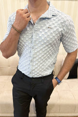 Turbo Puff Structured Pattern Casual Shirt