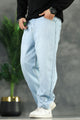 Turbo Bottom Plate Denim Baggy Jeans