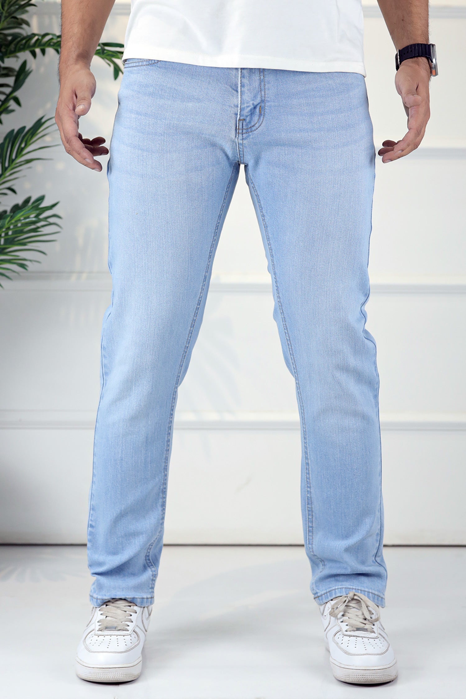 Denim QuantumWeave Urban Tapered Slim Fit Jeans In Ice Blue