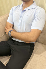 Turbo Artistic Touch Comfort Casual Shirt In Light Blue
