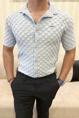 Turbo Puff Structured Pattern Casual Shirt