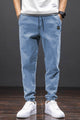 Street Wear Denim Turbo Jogger Pant in Ice Blue