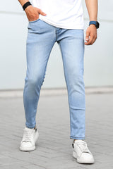 Turbo Ankle Fit Jeans In Ice Blue