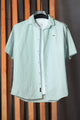 Turbo Textured Relaxed Fit Casual Shirt In Ice Blue