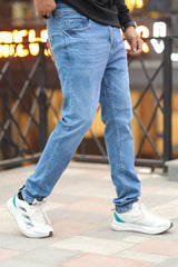 Slim Fit Light Shaded Turbo Jeans In Light Blue