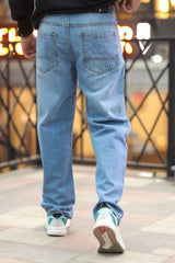 Slim Fit Light Shaded Turbo Jeans In Light Blue