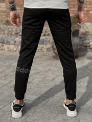 Adds Half Stripes Sports Trouser In Black