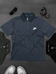 Self Textured Imported Dry Fit Polo In Light Blue