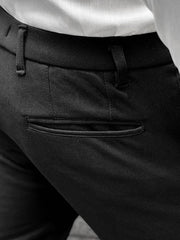 Super Elastic Slim Cotton Pant in Black