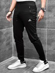 Adds Reflector Logo Grip Bottom Men Trouser In Black