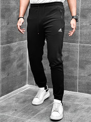 Adds Reflector Logo Grip Bottom Men Trouser In Black