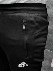 Adds Reflector Logo Grip Bottom Men Trouser In Black